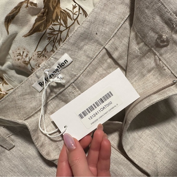 Reformation Cream High-Waisted Trousers - Picture 5 of 5